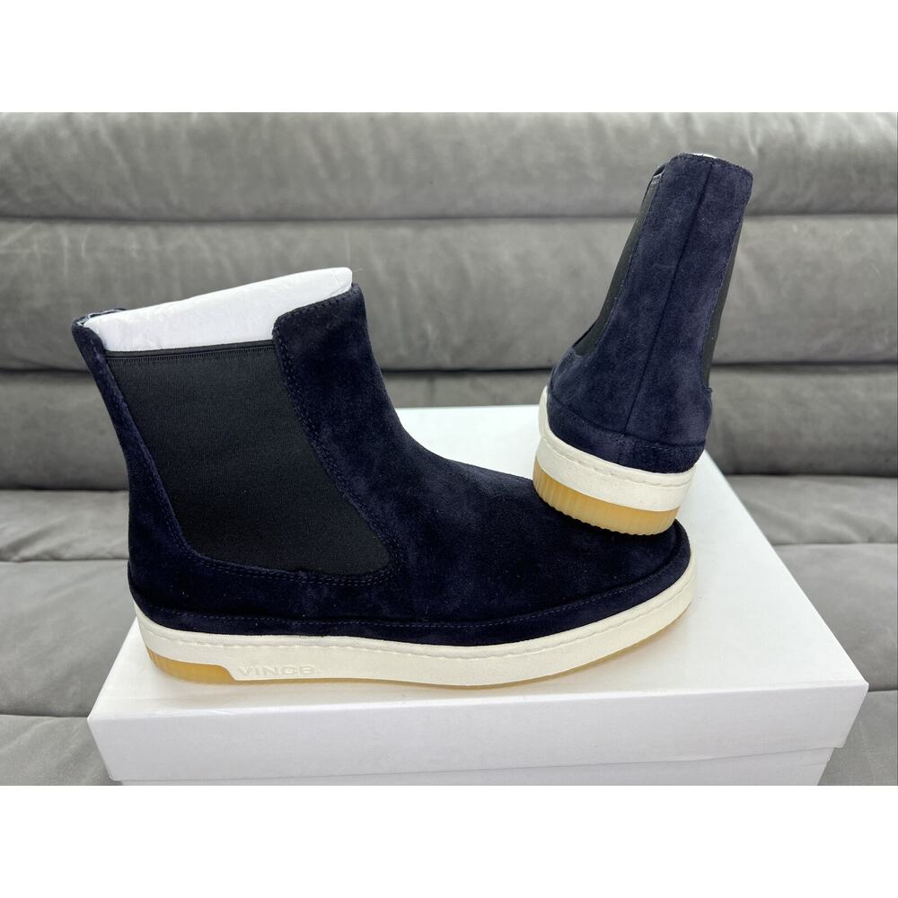 VINCE-RHYS Suede Sneaker-Women’s 6.5-Navy-Water Repellant-NIB-Authentic-Rare